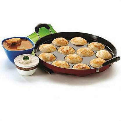 Masox Store Non-Stick 12 Cavity kulipaniyaram pan nonstick/ appe/ aapee ka sacha Non-Stick Coated Cookware Set
