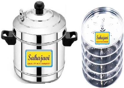 sahajavi SAHAJAVI-IDIYAPPAM PLATE WITH COOKER SET Induction & Standard Idli Maker