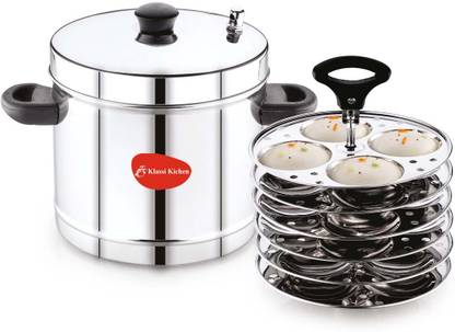 MAHAVIR Stainless Steel Colorednduction & Standard Idli Maker (6 Plates , 24 Idlis ) Induction & Standard Idli Maker