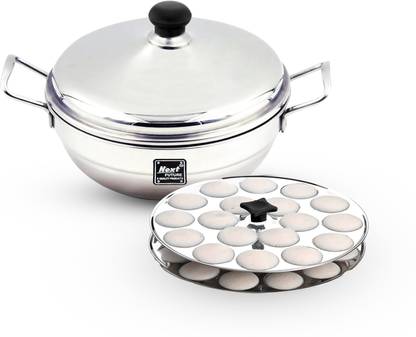 Next Future Mini Idli Maker Stainless Steel | 2 plates, 36 Mini Idli | Small Idli Maker Induction & Standard Idli Maker