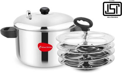 MAHAVIR Klassi Kichen Idly Cooker,Induction and Gas Stove Compatible(16 Idlies) Induction & Standard Idli Maker