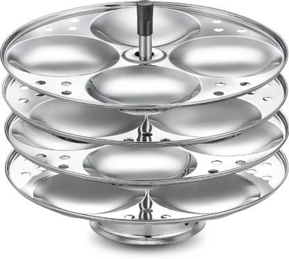 Judge 4SS|Cook 16 Idlis At Once|Convenient| Versatile|4 Stainless Steel Plates Standard Idli Maker