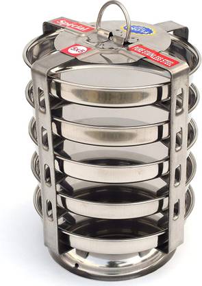 Pappa Idly Maker Stand of 5 Plates (7Inch) for Making Thattu idlis Standard Idli Maker