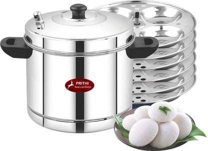Prithi Home's and Kitchen 6 Plate Induction Friendly Idli maker Idly cooker 24 Idlies Induction & Standard Idli Maker