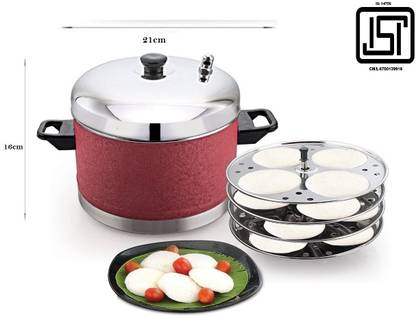 Flipkart SmartBuy Stainless Steel Idli Cooker, Idly Maker Set with 4 Plates, 16 idlies Induction & Standard Idli Maker