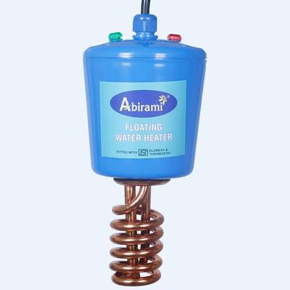 Abirami Floating Water Heater-2000W | 100% Copper Heating Tube | SHOCKPROOF(MEDIUM-BLUE) 2000 W Shock Proof Immersion Heater Rod