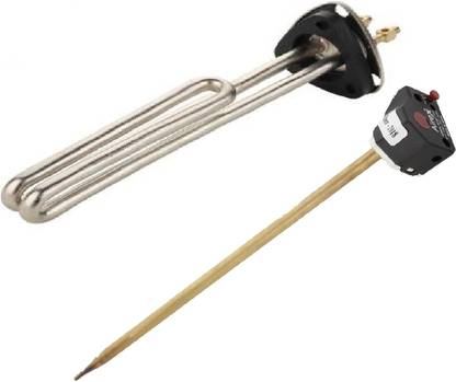 Airex Triangle Type Geyser Heating Element With Thermostat Cut-Off Electronic Electric Water Heater Geyser Temperature Controlling Sensor 7 Inch Reset + 1500 W Shock Proof Immersion Heater Rod