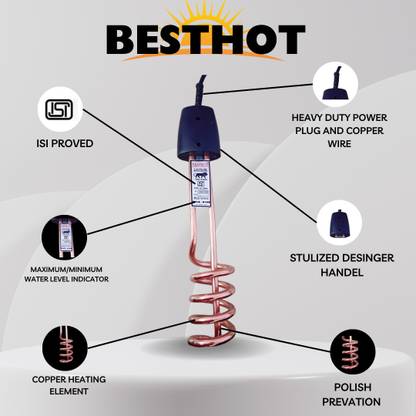 BESTHOT water heater immersion rod 1500 W Immersion Heater Rod