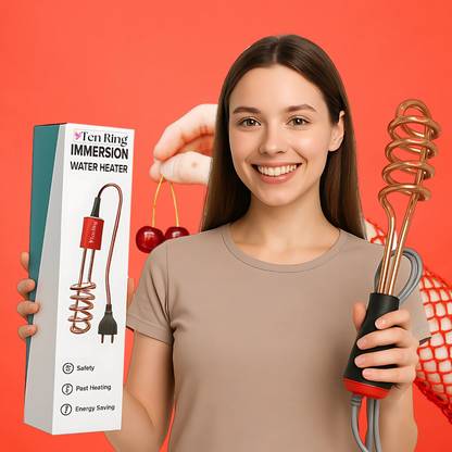 Ten Ring 2000W Immersion Water Heater Rod | Quick Heating | Rust Free | Shock Proof | Pur 2000 W Shock Proof Immersion Heater Rod