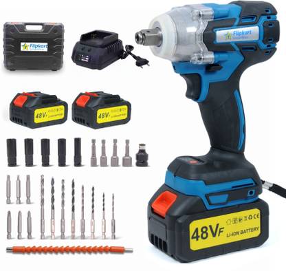 Flipkart SmartBuy Cordless Impact Wrench 700Nm, 2 Battery 48Vf Power Tools 1/2" Square Shaft Cordless Impact Wrench