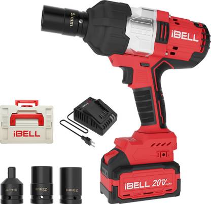 iBELL BW 1000 20VDC|1000Nm|2200 RPM|4.0Ah Li-ion Battery & Charger - BMC Box|Brushless Cordless Impact Wrench