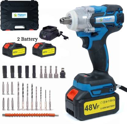 Flipkart SmartBuy Cordless Impact Wrench 850Nm 3 Speed,2pc 48Vf Battery Power Tools ½ Square Shaft Cordless Impact Wrench
