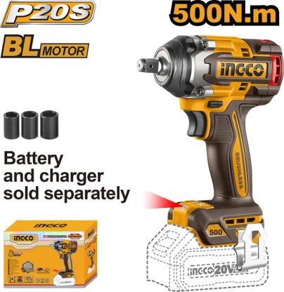 INGCO Ingco CIWLI20501 Impact Wrench 500nm Without Battery and Charger Cordless Impact Wrench