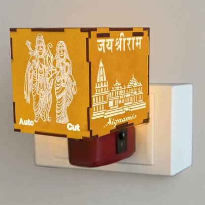 Signamio Auto Cut Ayodhya Ram Mandir camphor diffuser kapoor dani electrical machine Wooden Incense Holder