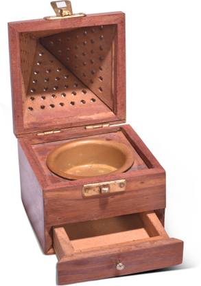 DigiRake Wooden Incense Stick Holder 3.5 Inch Hut Shaped | Wooden Agarbatti Stand Wooden Incense Holder