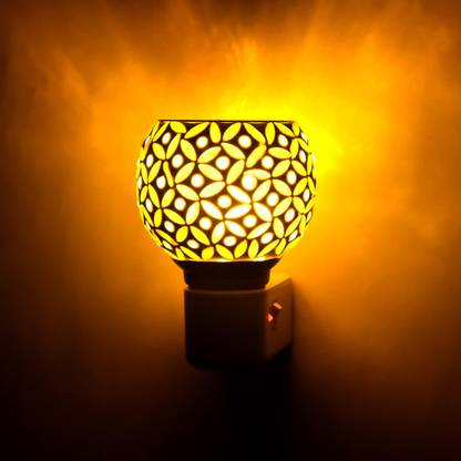 CRAFTVERRE Electrical Glass Kapoor Dani & Essential Oil Diffuser with On Off Switch Ceramic Incense Holder