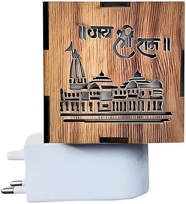 Radhey Radhey Electric Kapoor Dani for Home,Office with On/Off Switch & Night Lamp Wooden Incense Holder