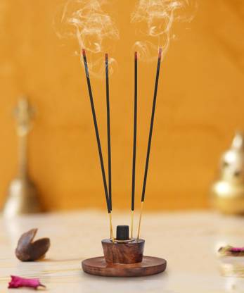 DigiRake Cup & Saucer Shaped Incense Stick Holder Wooden Incense Holder Set