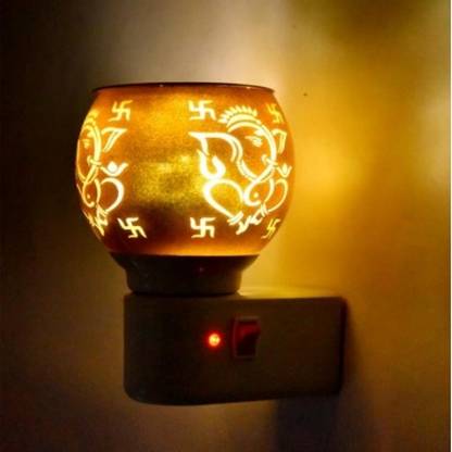 ARTRADERS Electric Ganesh Ji Kapoor Dani Camphor Burner MultiUses Incense Aroma Dhoop Dani Glass Incense Holder