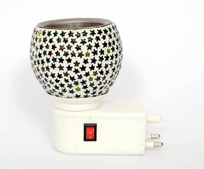 RCK Electrical Camphor Glass Kapoor Dani & Essential Oil Diffuser Burner & Lamp Glass Incense Holder