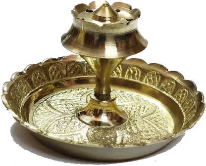 divine mart Brass Incense Stick Holder, Agarbatti Stand Brass Incense Holder