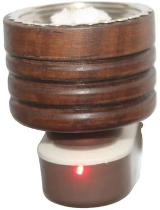 MDTL Mayukh Electric Wooden Aroma Oil Diffuser for Fragrance and Ambience; Direct Plug-in Incense Burner/Kapoor Dani; Sturdy Plug for Better Support Wooden Incense Holder