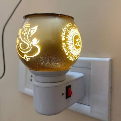 ERIXTIX Electric Glass Kapoor Dani & Essential Oil diffusers With on/Off Switch Ceramic Incense Holder