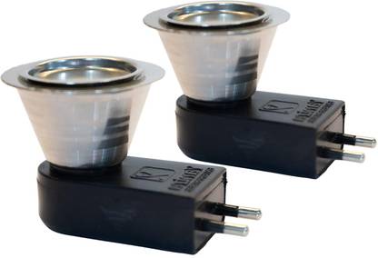 Panca Steel Kapoor Dani Set of 2 Camphor Burner Electric Burner,Dhoop Dani Stainless Steel Incense Holder Set