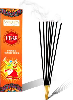 Utkarsh Pack of 1 (80 Sticks Per Box) Utsav Premium Agarbattis Incense Sticks Scented