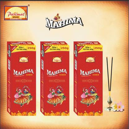 Parimal MAHIMA AROMATIC INCENSE STICKS | JUMBO PACK | AROMATIC AGARBATHI Amber