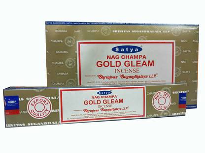 Quickcollection Satya Nag Champa Gold Gleam Natural Herbs Agarbatti Long Lasting Fragrance