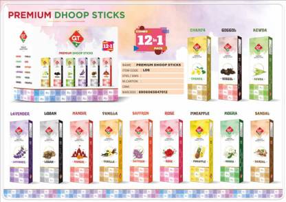 GT Group Premium 12 in 1 Combo Dhoop Sticks Multi