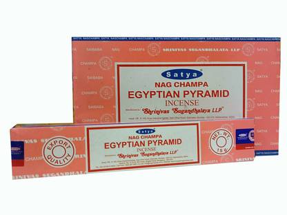 SATAK Satya Egyptian Pyramid Incense Stick And Free Holder Natural Fragrance Pooja agarbatti ( Pack of 2 )