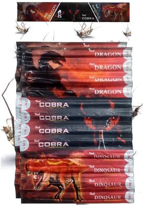 Dhi Prarthi Dragon Cobra Dinosaur 3in1 Natural Mosquito Repellent Organic 120 sticks Citronella