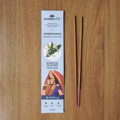 Sonark's Nisarga Herbs Honeysuckle Incense Sticks Natural Honeysuckle