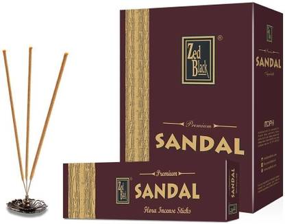 जेड ब्लैक प्रीमियम सैंडल अगरबत्ती हर दिन उपयोग के लिए लंबे समय तक चलने वाली रिफ्रेशिंग और एन्थ्रालिंग अगरबत्ती सेंट स्टिक्स एग्जीक्यूटिव पैक (12 का पैक) सैंडल अगरबत्ती