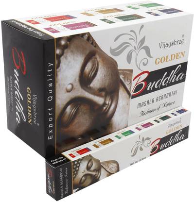 Bigmegamart Vijayshree Golden Buddha Masala Agarbatti Incense Stick Natural Fragrance