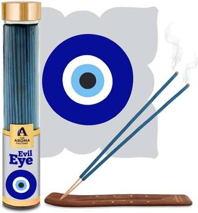 The Aroma Factory Agarbatti | Evil Eye Nazar Kavach Luxury Incense Sticks Luck Incense Sticks, Removing Negative Energy, Low Smoke & Zero Charcoal, 100gm