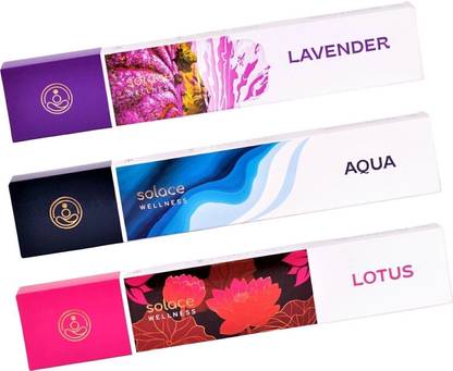 Solace Wellness Solace pack of 3 fragrances Lavender, Aqua & Lotus Lavender, Aqua & Lotus