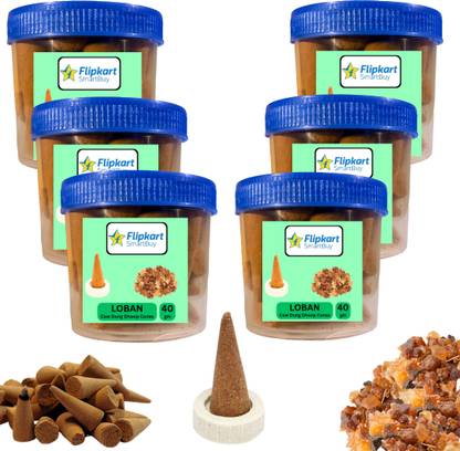 Flipkart SmartBuy Loban Herbal Dhoop Incense 240 gm Organic Sticks Charcoal Free Cow dung Organic Incense Stick, Frakincense