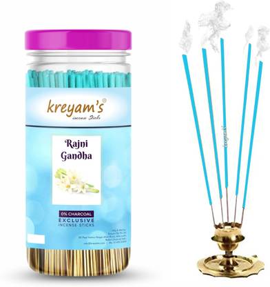 Kreyam's Rajnigandha Agarbatti Incense Sticks 400Gm Rajnigandha Dhoopbatti Pooja Items