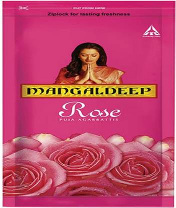 MANGALDEEP Rose Puja Agarbattis Ziplock Rose