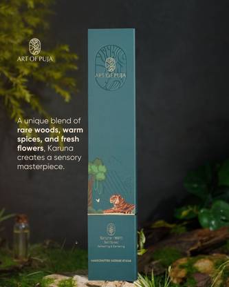 Art of Puja Rainforest Handcrafted Incense Sticks | Best For Pooja & Meditation | Agarbatti with Natural & Long-Lasting Fragrance, | Karuna