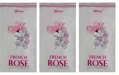 Balaji Agarbatti company BAC FRENCH ROSE PREMIUM INCENCE STICKS PACK OF 3 FLORAL