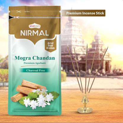 Shubhkart Nirmal Fersh Floral Sandalwood Dual Fragrance Agarbatti Zipper Mogra Chandan