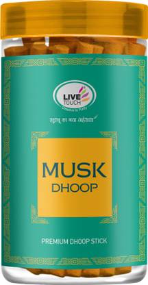 Live Touch Musk Dhoop Stick | Pack of 100 gm | Premium Jar Pack Musk