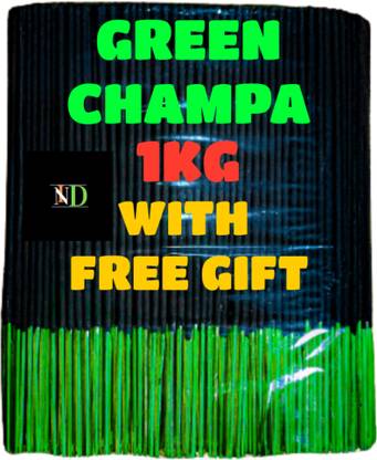 IND AGARBATTI STORE Green champa fragrance agarbatti premium 1 kg pack Green champa