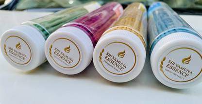 Sri Yamuna Essence SYE Premium Aromatic Incense Sticks (Pack of 4) Sri Vrinda,Nidhivan Kunj, Kunj Gulab, Divya Chandan