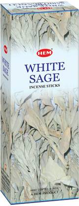Hem White Sage Incense Sticks (9.3 cm X 6.0 cm X 25.5cm, Black) White Sage