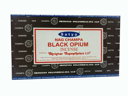 Bigmegamart Satya Nag Champa Black Opium Agarbatti Masala Incense Stick Long Lasting fragrance
